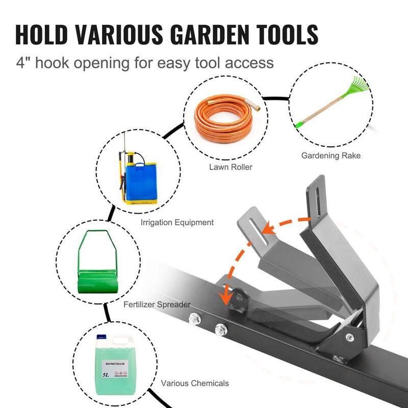 VEVOR Trimmer Rack 2-Place Weeder Trimmer Rack Trailer Kit with Zinc Alloy Password Lock, Pair - ZLSDCJGJ2000TXQY8V0