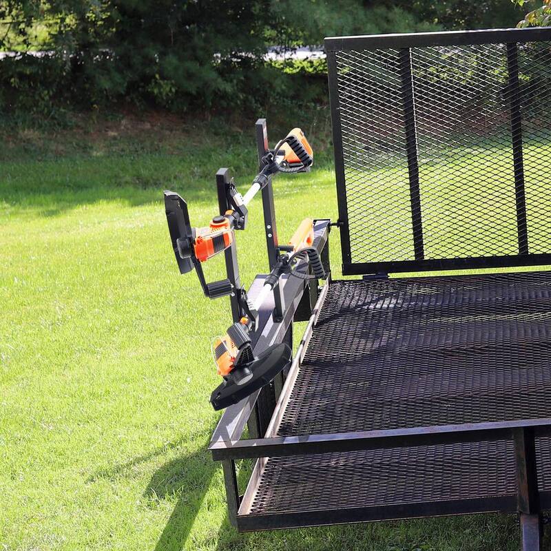 VEVOR Trimmer Rack 2-Place Weeder Trimmer Rack Trailer Kit with Zinc Alloy Password Lock, Pair - ZLSDCJGJ2000TXQY8V0