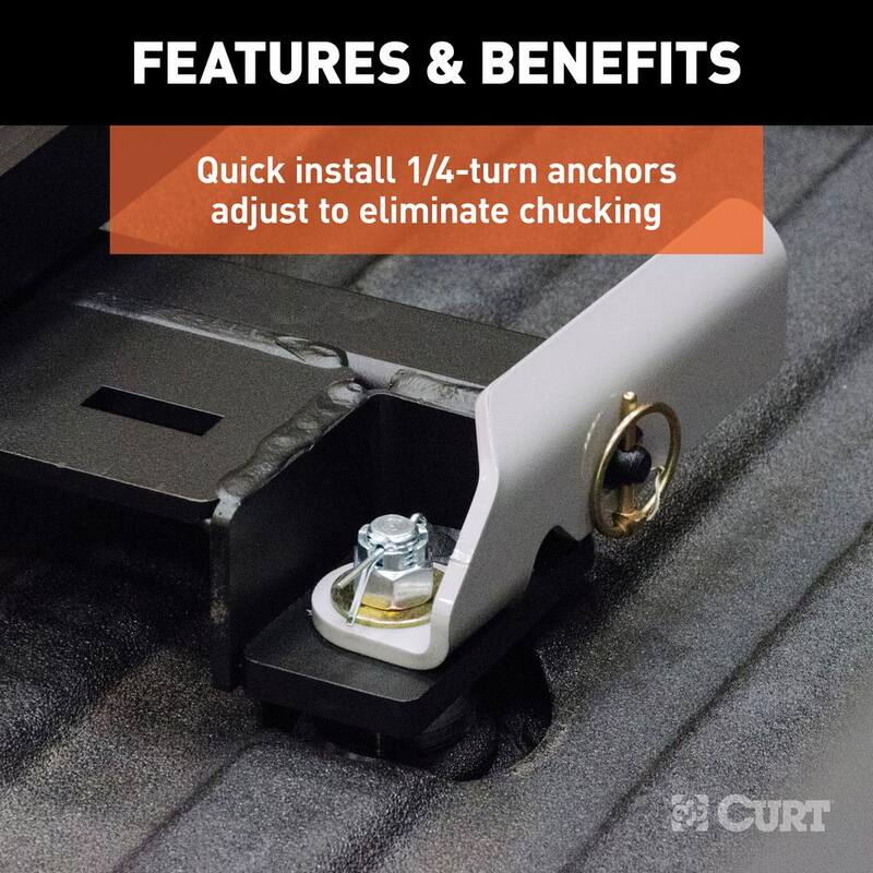 CURT Q20 5th Wheel Hitch with Roller and GM Puck System Adapter - 16671