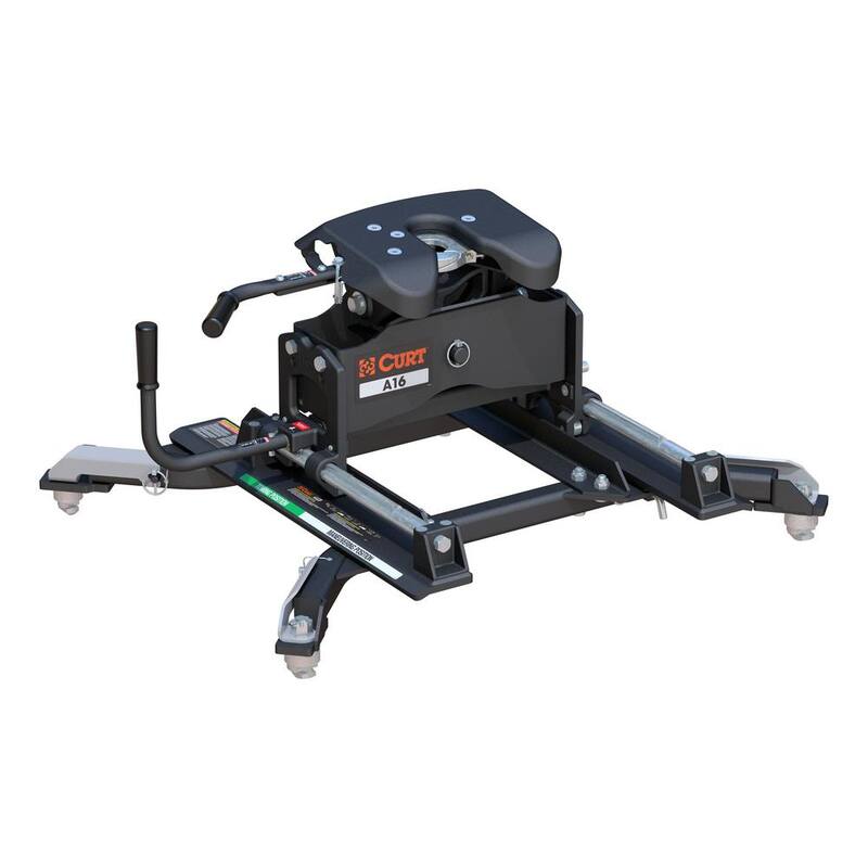 CURT A16 5th Wheel Hitch with Roller and Ram Puck System Adapter - 16685