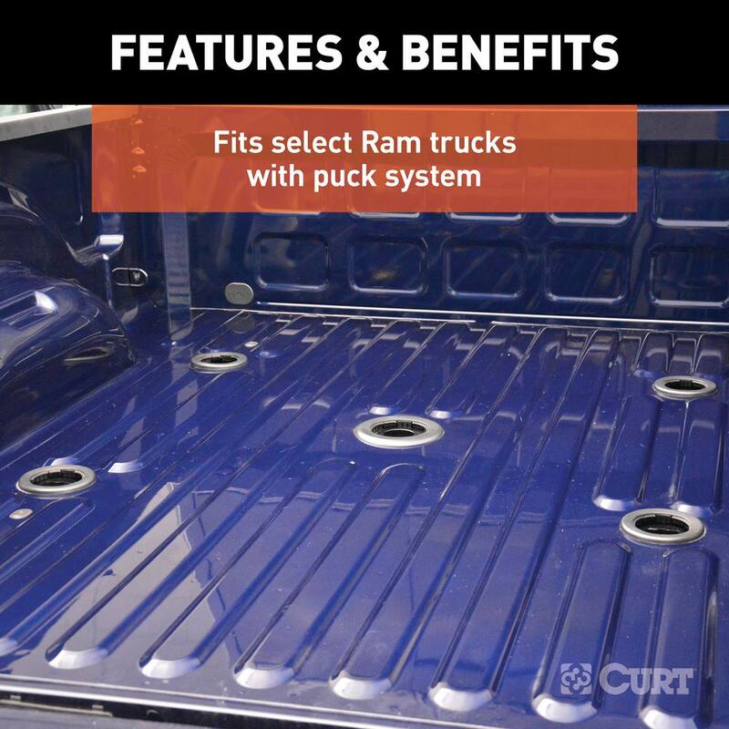 CURT A16 5th Wheel Hitch with Roller and Ram Puck System Adapter - 16685