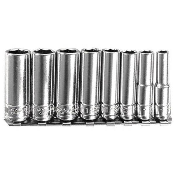 Keen 8 Piece 1/4 Inch Drive 6 Point Metric Deep Socket Set - KE2566300