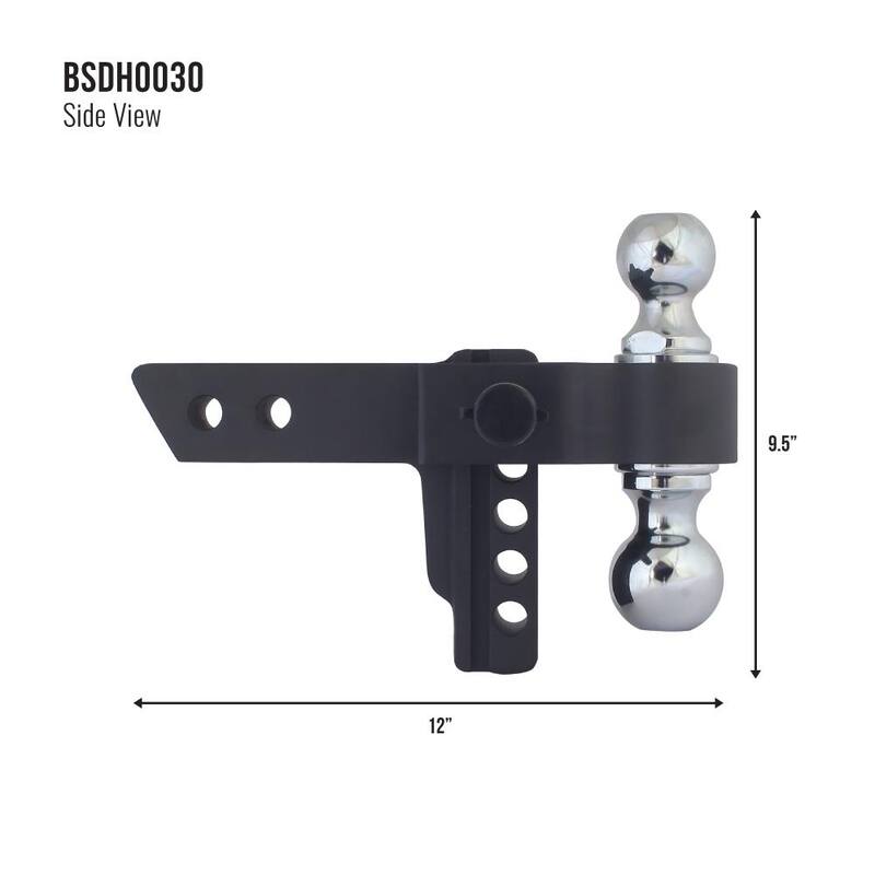 Trailer Valet Blackout 0 in. - 4 in. Drop, 10000 lbs. Capacity Class IV Drop Hitch - Adjustable (2 in. Plus 2-5/16 in.) - BSDH0030