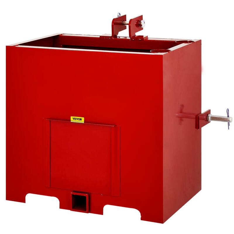 VEVOR 3 Point Ballast Box 800 lbs. Capacity Hitch Ballast Box Standard 2 in. Hitch Receiver Tractor Ballast Box with 5 cu.ft. - YZXSD1L2YCRED0001V0-0830