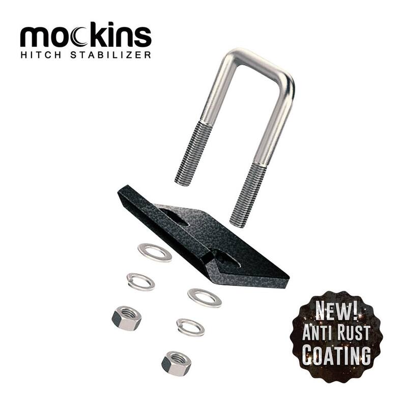 Mockins 1.25 in. - 2 in. Hitch Stabilizer and Tightener with Anti-Rust Coating for Hitch Mounted Cargo Carriers - MASTBLZR35
