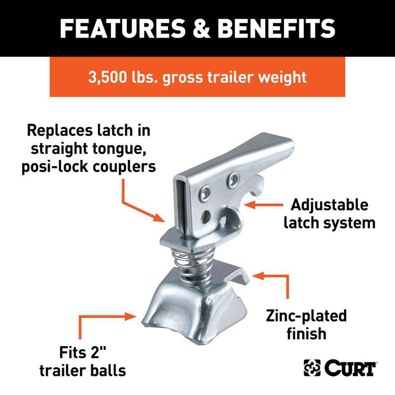CURT Replacement 2" Posi-Lock Coupler Latch for Straight-Tongue Couplers - 25194