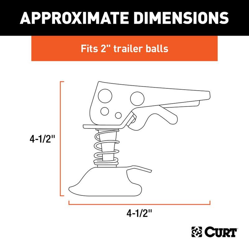 CURT Replacement 2" Posi-Lock Coupler Latch for Straight-Tongue Couplers - 25194