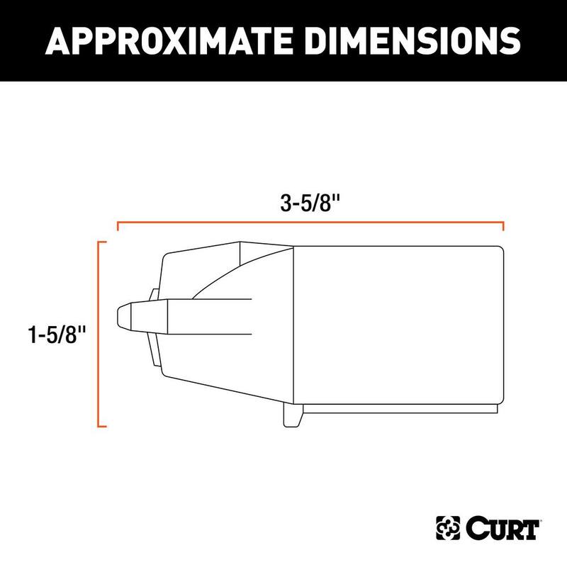CURT 7-Way RV Blade Connector Plug (Trailer Side, Black Plastic) - 58140
