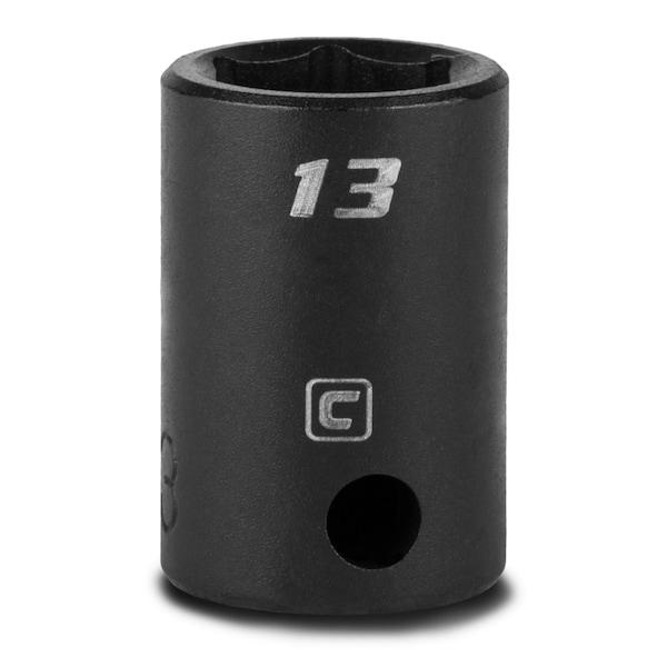 Capri Tools 3/8 in Drive 13 mm 6-Point Metric Shallow Impact Socket - 5-3013