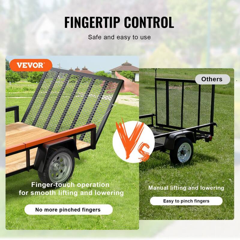 VEVOR Trailer Tailgate Lift Assist 180 lbs. Load Capacity Trailer Kit for Open Utility Trailer Tailgate and Ramp (1 Side) - DBKCWMSJXTJS8FCVIV0