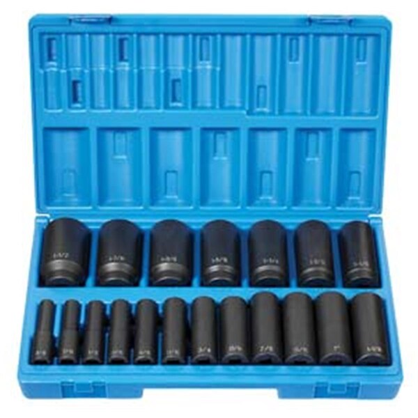 Cool Kitchen 1/2-in. Drive 12-Point Deep Length Fractional, 19-Piece Set - CO2702