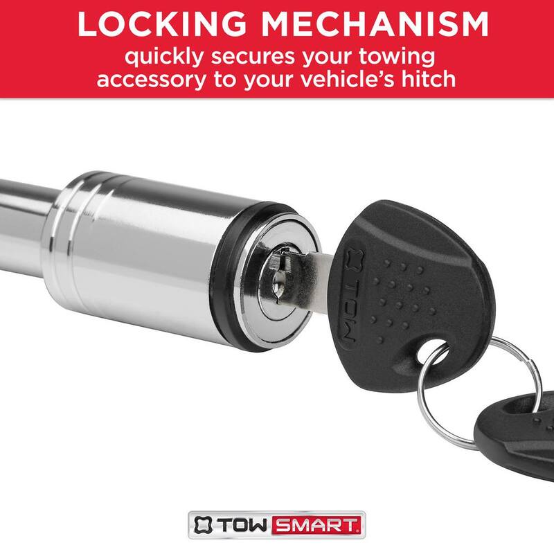 TowSmart Steel Locking Boomerang Hitch Pin - Fits 1/2 in. and 5/8 in. Receivers - 741M