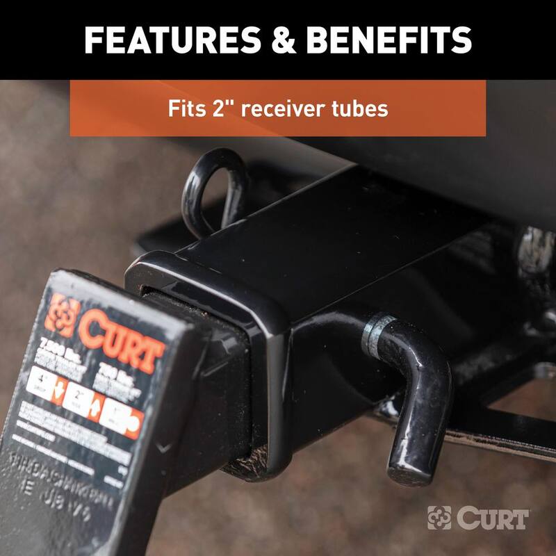 CURT 5/8 in. Hitch Pin (2 in. Receiver, Zinc with Rubber Grip) - 21510