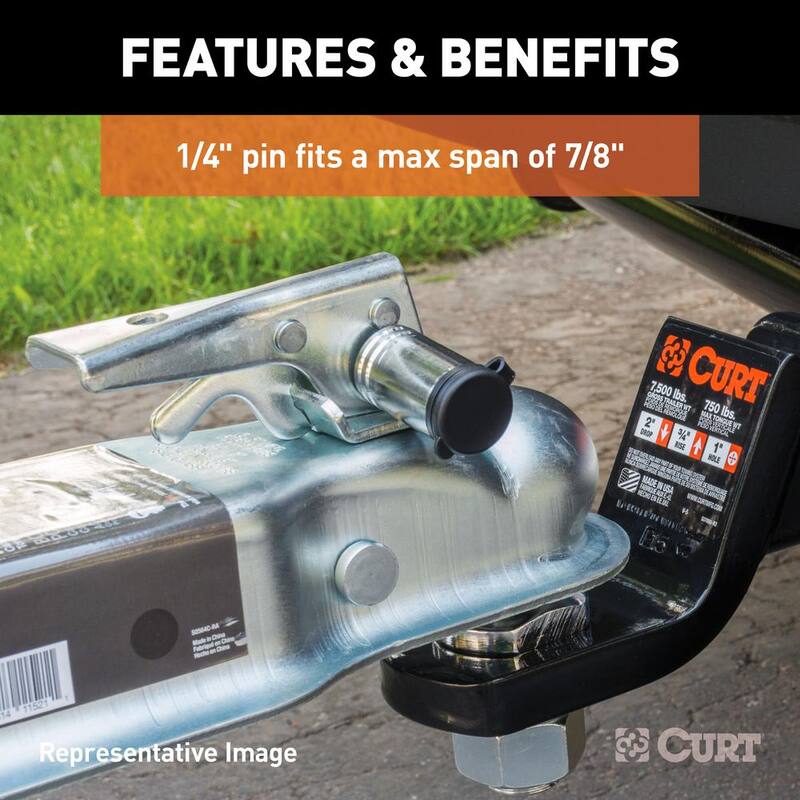 CURT Multi-Use Coupler Lock (6 ft. x 3/8 in. Cable, Vinyl-Coated Braided Steel) - 23522