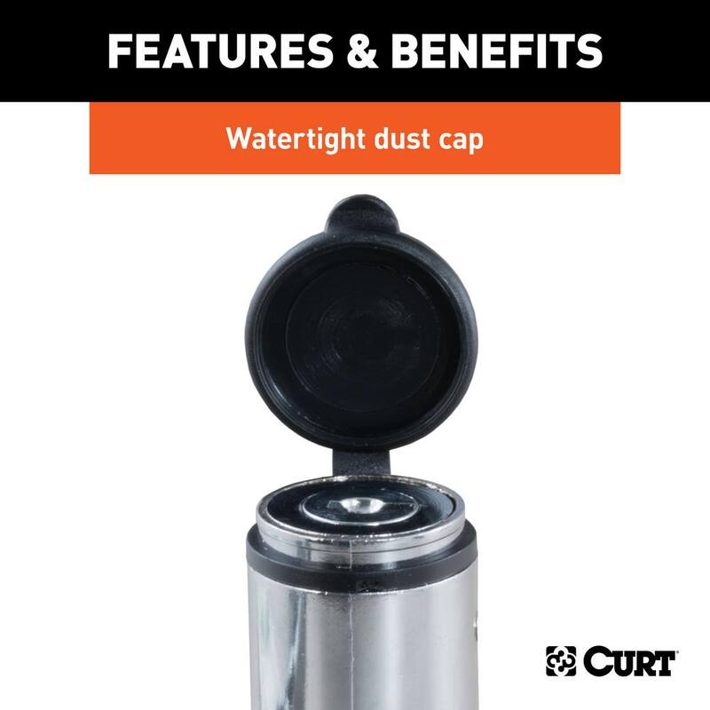 CURT Multi-Use Coupler Lock (6 ft. x 3/8 in. Cable, Vinyl-Coated Braided Steel) - 23522