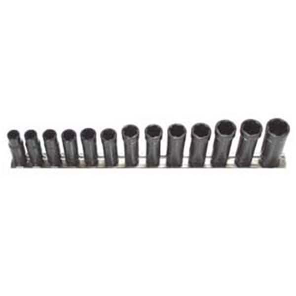 House 13 Piece .38 in. Drive Deep Turbo Socket SAE- Metric Set - HO2571432
