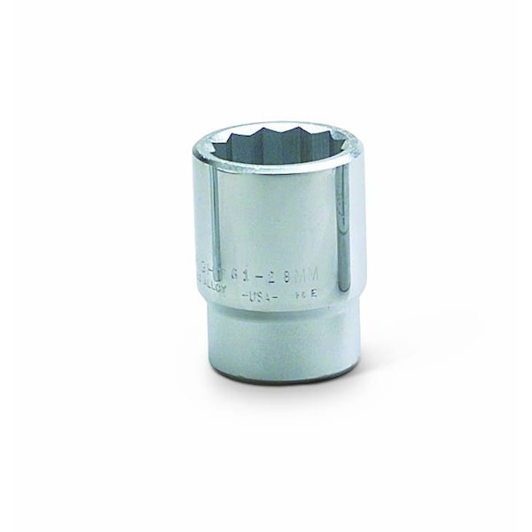 Wright Tool 3/4 in Drive, 34mm 12 pt Metric Socket, 12 Points - 61-34MM