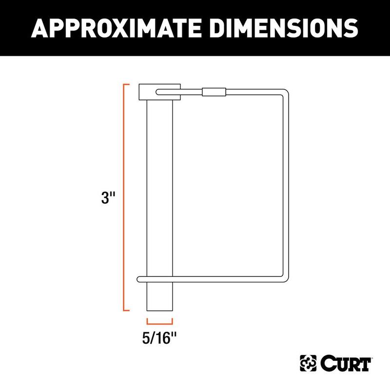 CURT 5/16 in. Safety Pin (3 in. Pin Length) - 25010