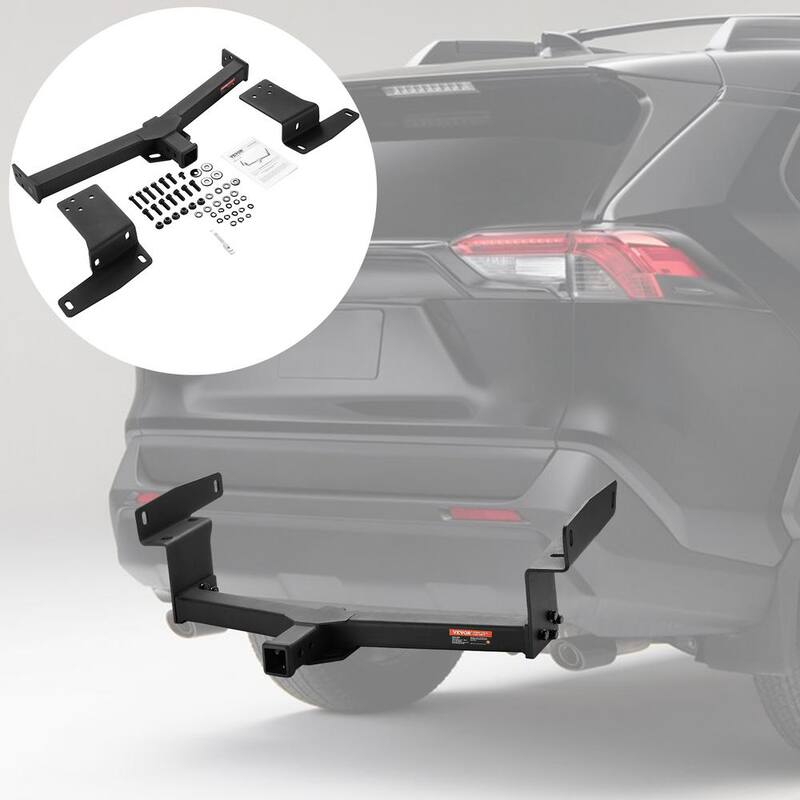 VEVOR Class 3 Trailer Hitch, 2 in. Receiver, Q455B Steel Tube Frame, Compatible with 2019-2023 Toyota RAV4,6000 lbs., Black - GGLJQTG2YCTOENR9TV0-730