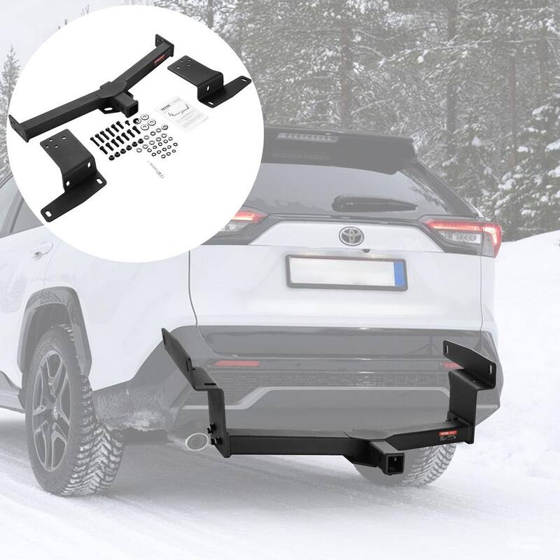 VEVOR Class 3 Trailer Hitch, 2 in. Receiver, Q455B Steel Tube Frame, Compatible with 2019-2023 Toyota RAV4,6000 lbs., Black - GGLJQTG2YCTOENR9TV0-730