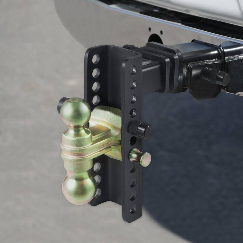 VEVOR Adjustable Trailer Hitch, 8 in. Drop and 6.5 in. Rise Hitch Ball Mount with 2 in. Receiver Solid Tube, 14,000 lbs. GTW - SQTQJTCB22259NAWHV0-726