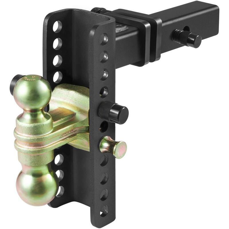 VEVOR Adjustable Trailer Hitch, 8 in. Drop and 6.5 in. Rise Hitch Ball Mount with 2 in. Receiver Solid Tube, 14,000 lbs. GTW - SQTQJTCB22259NAWHV0-726