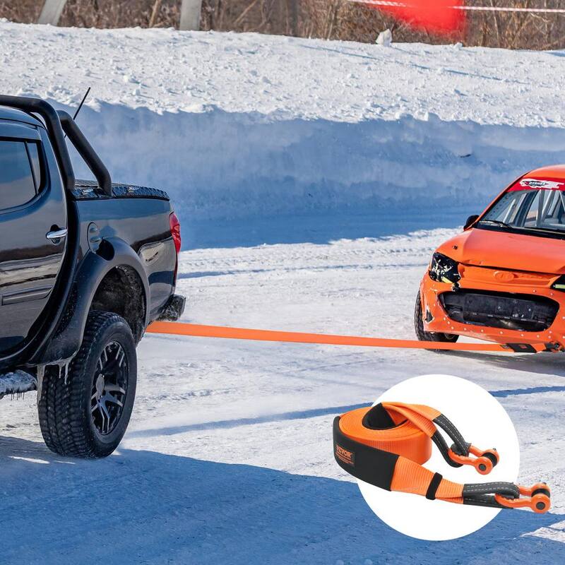 VEVOR 30 in. Recovery Tow Rope 36,000 lbs. Heavy-Duty Off Road Snatch Strap Extreme Duty Energy Snatch Strap for Truck ATV - DZDL3IN30FTJG2LACV0