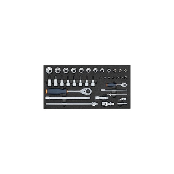 Garant Socket set 1/4 inch and 1/2 inch in Heavy Duty Foam, 37 Pc - 953828 37