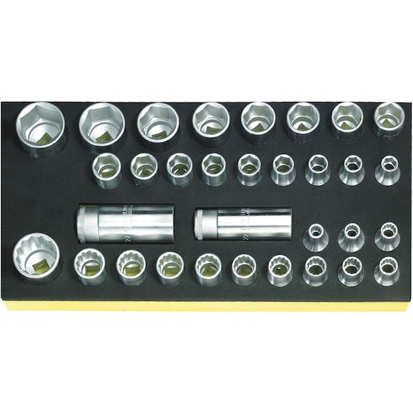 Stahlwille Tools Sockets i.TCS inlay No.TCS 50/51/52/32 1/3-tray32-pcs. - 96838191