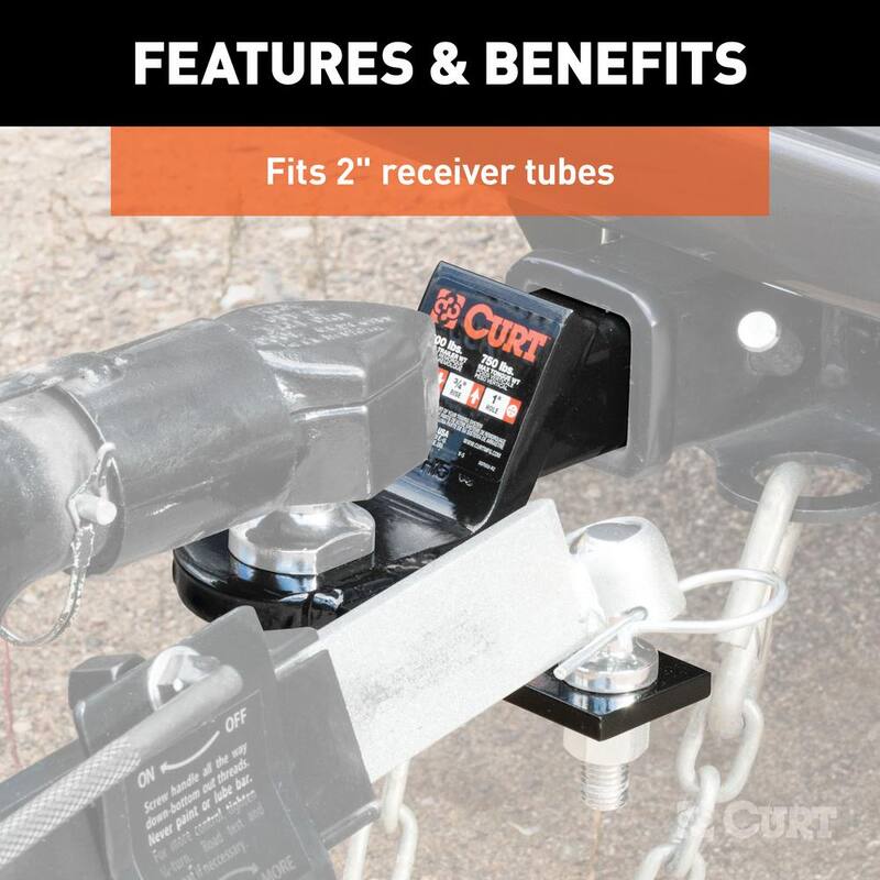 CURT 7,500 lbs. 2 in. Drop Sway Control Tab Trailer Hitch Ball Mount (2 in. Shank) - 45820