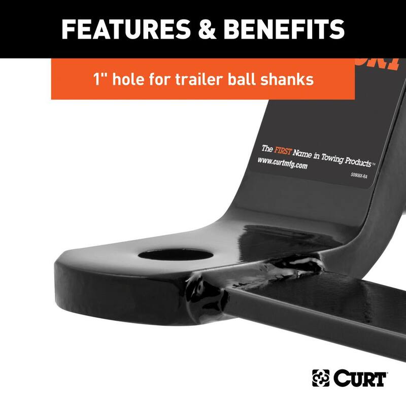 CURT 7,500 lbs. 2 in. Drop Sway Control Tab Trailer Hitch Ball Mount (2 in. Shank) - 45820
