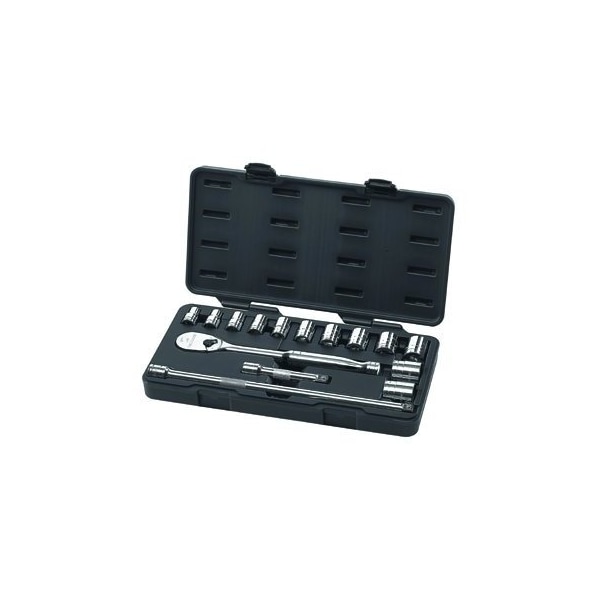 Apex Tool Group SKT SET 1/2" DR 6 PT SAE 15 PC MECHANIC - GWR80706