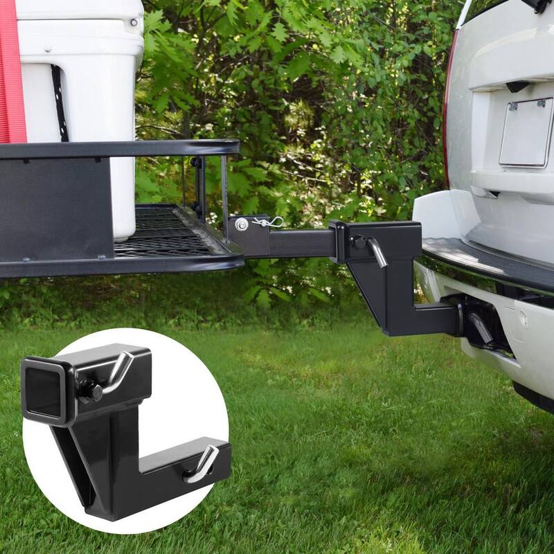 VEVOR Trailer Hitch Riser, for 2 in. Receiver with 6 in. Rise/Drop, Trailer Receiver Hitch Extender Extension Adapter, Black - TCYZSJGDK229U33NOV0-730