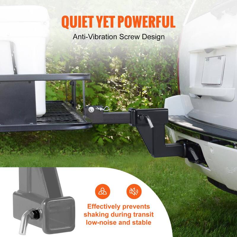 VEVOR Trailer Hitch Riser, for 2 in. Receiver with 6 in. Rise/Drop, Trailer Receiver Hitch Extender Extension Adapter, Black - TCYZSJGDK229U33NOV0-730