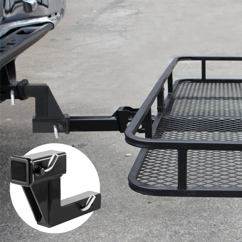 VEVOR Trailer Hitch Riser, for 2 in. Receiver with 6 in. Rise/Drop, Trailer Receiver Hitch Extender Extension Adapter, Black - TCYZSJGDK229U33NOV0-730
