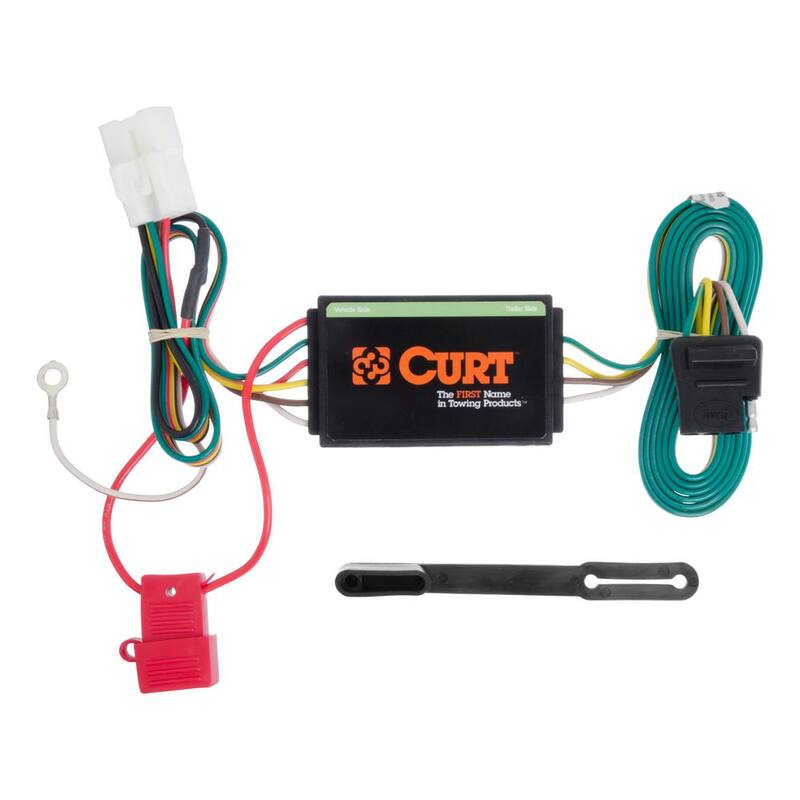 CURT Custom Vehicle-Trailer Wiring Harness, 4-Flat, Select Subaru Vehicles, OEM Tow Package Required, Quick T-Connector - 56040