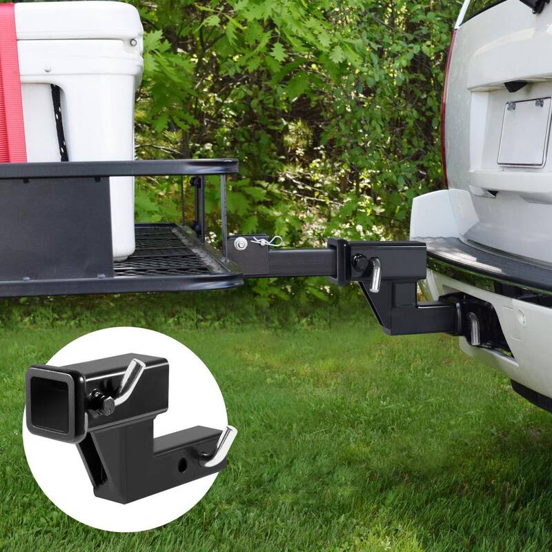 VEVOR Trailer Hitch Riser, for 2 in. Receiver with 4 in. Rise/Drop, Trailer Receiver Hitch Extender Extension Adapter, Black - TCYZSJGDK226MN6EVV0-730