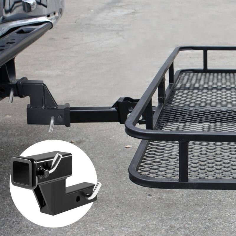 VEVOR Trailer Hitch Riser, for 2 in. Receiver with 4 in. Rise/Drop, Trailer Receiver Hitch Extender Extension Adapter, Black - TCYZSJGDK226MN6EVV0-730