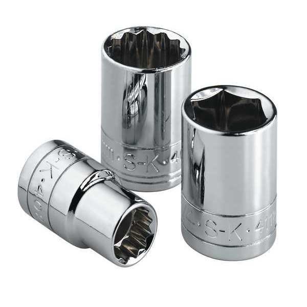 Sk Professional Tools 1/2 in Drive, 24mm 12 pt Metric Socket, 12 Points - 40324