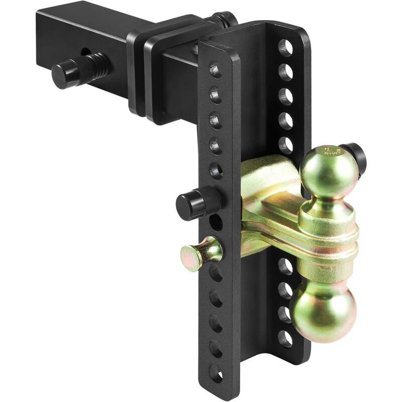 VEVOR Adjustable Trailer Hitch, 10 in. Drop and 8.5 in. Rise Hitch Ball Mount with 2.5 in. Receiver Solid Tube 14,500 lbs. GTW - SQTQJTCB2522KIQK5V0-726