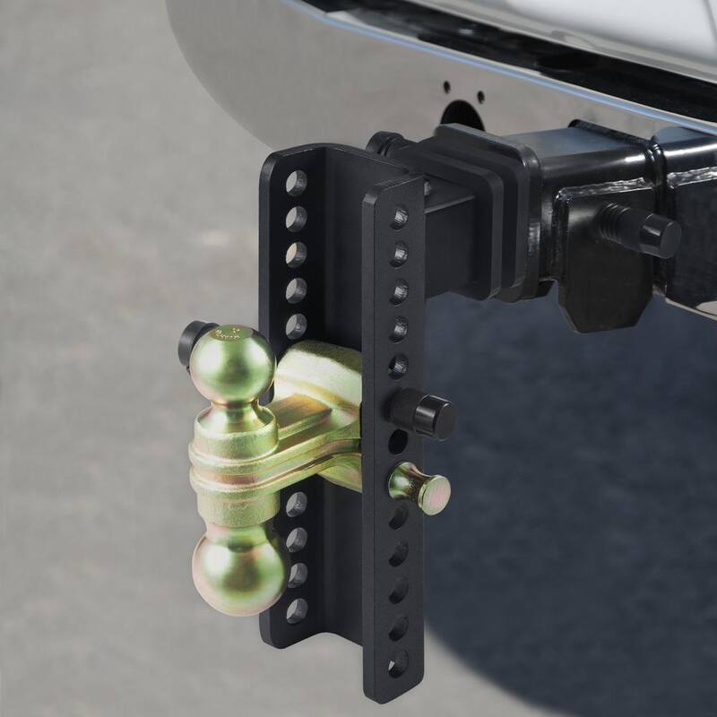 VEVOR Adjustable Trailer Hitch, 10 in. Drop and 8.5 in. Rise Hitch Ball Mount with 2.5 in. Receiver Solid Tube 14,500 lbs. GTW - SQTQJTCB2522KIQK5V0-726