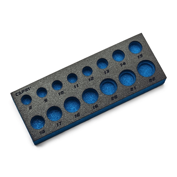 Capri Tools Mechanic's Tray for 38 Drive Sockets, Metric - CP50300-38MT