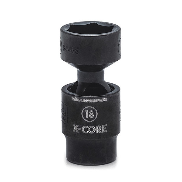 Gearwrench 3/8" Drive 6 Point Standard X-Core™ Pinless Impact Universal Metric Socket 12mm - 84462