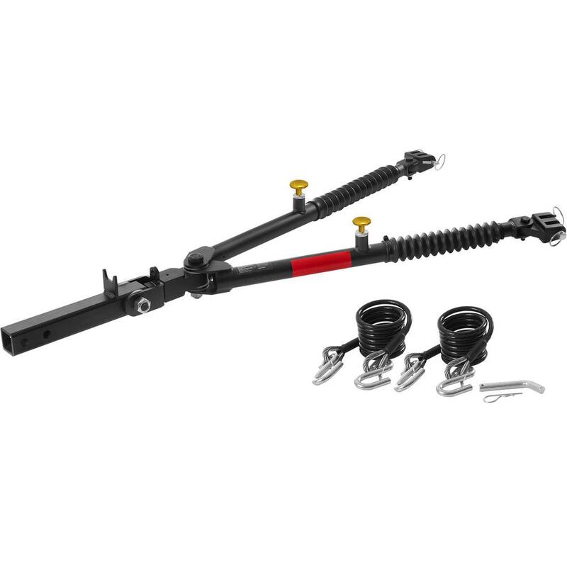 VEVOR Tow Bar Bumper Mount Tow Bar 7,500 lbs. Fits 2-in. Connector with Ropes Powder Coating Alloy Steel Bumper-Mounted - LJBKQYG7500LCMWOTV0