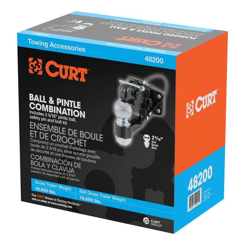 CURT 16,000 lbs. Trailer Hitch Ball Mount & Pintle Hook Combination with 2-5/16 in. Ball - 48200