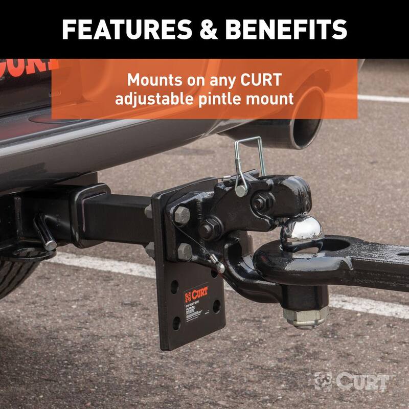 CURT 16,000 lbs. Trailer Hitch Ball Mount & Pintle Hook Combination with 2-5/16 in. Ball - 48200