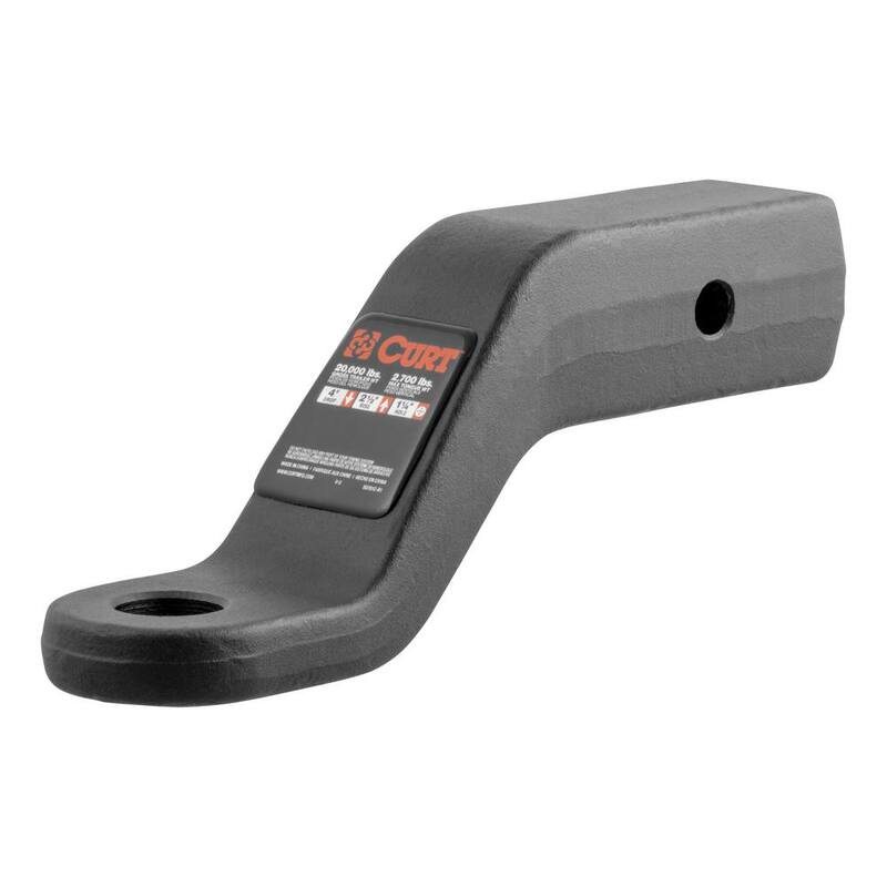 CURT 20,000 lbs. 4 in. Drop Commercial Duty Forged Trailer Hitch Ball Mount Draw Bar (2-1/2 in. Shank) - 45458