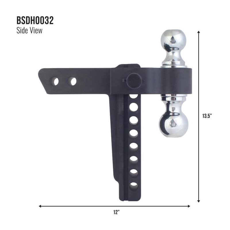 Trailer Valet Blackout 0 in. - 8 in. Drop 10000 lbs. Capacity Class IV Drop Hitch - Adjustable (2 in. Plus 2-5/16 in.) - BSDH0032