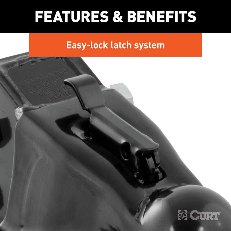 CURT 2-5/16" Channel-Mount Coupler with Easy-Lock (14,000 lbs., Black) - 25330