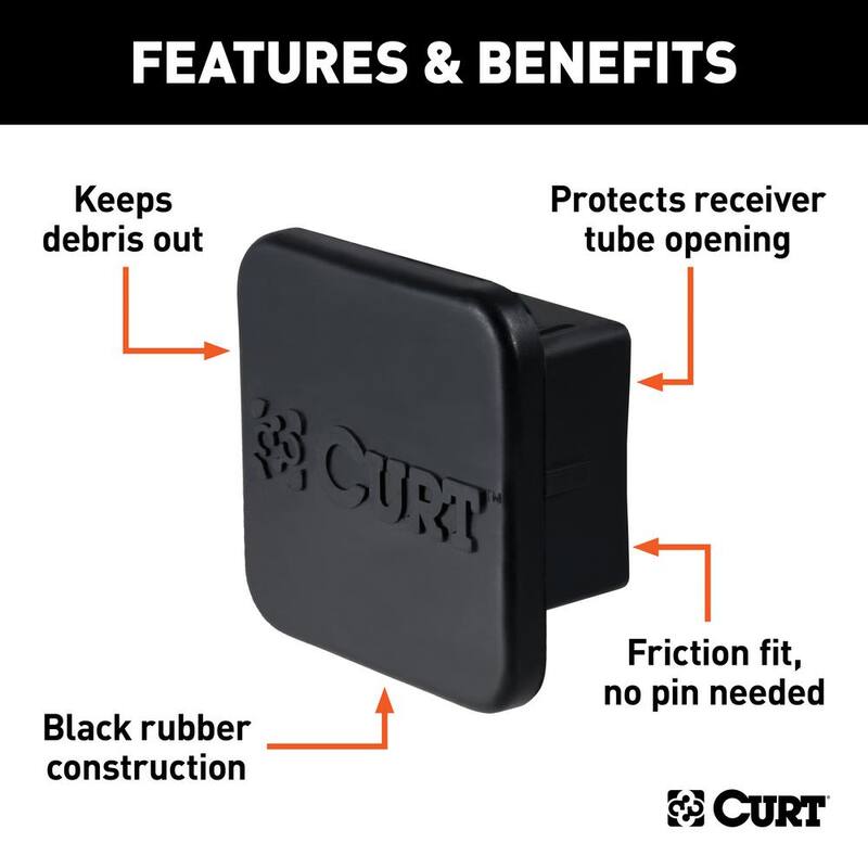 CURT 2" Rubber Hitch Tube Cover - 22272